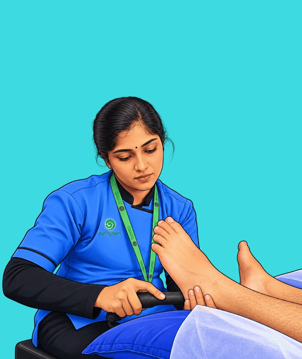 Reflexology at Ayurgreen Hospital